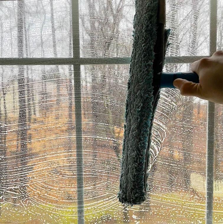 Fensterreinigung im Einsatz